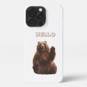 Coque iPhone Un ours Brun dit bonjour
