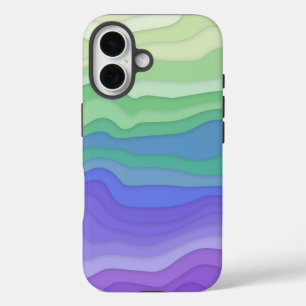 Étui iPhone Vagues Superposées Lavande Matcha