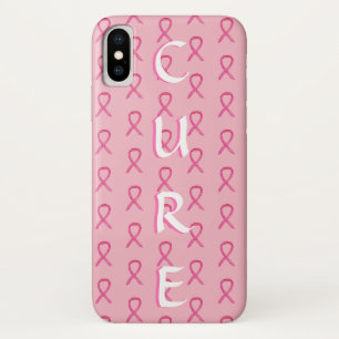Étui iPhone X Ruban de Sensibilisation Rose Cancer
