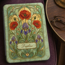 Étui Kindle Art Nouveau floral personnalisé