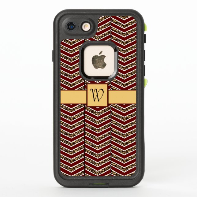 Étui Lifeproof à motif chevron imprimé léopard (Dos)