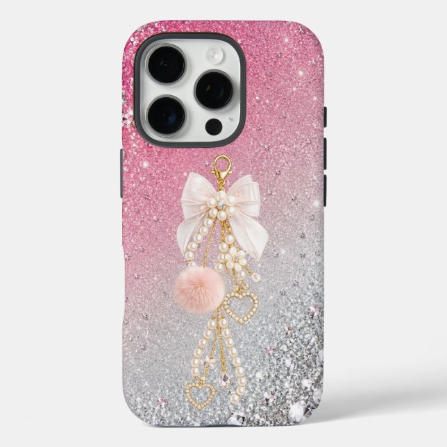 Étui Luxueux Arc Perle iPhone 16 Pro Esthétique (Verso)