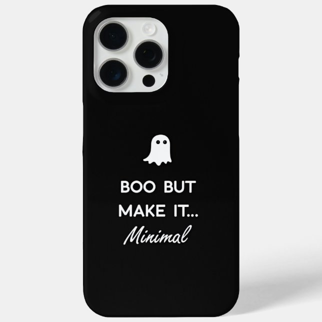 Étui minimaliste fantôme Boo Halloween iPhone 15 P (Verso)