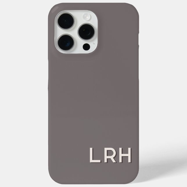 Étui minimaliste monogramme Cappuccino Cream (Verso)