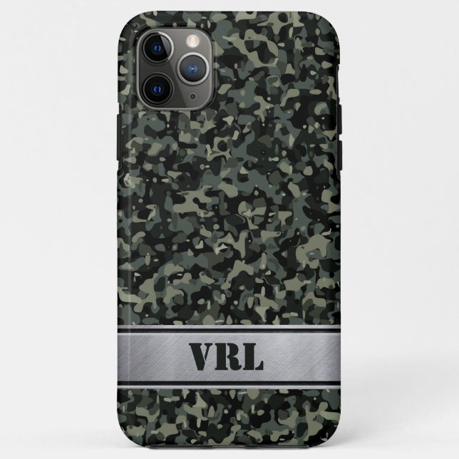 Étui Modern Dark Green Camo pour iPhone 11 Pro Max (Dos)