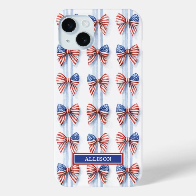 Étui monogrammé Case-Mate iP à nœuds patriotiques  (Verso)