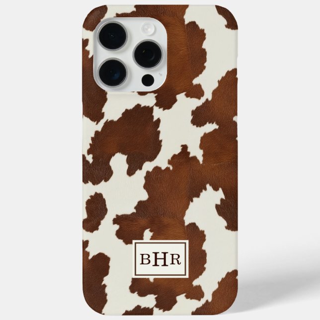 Étui Monogrammé en Cuir de Vache Marron (Verso)