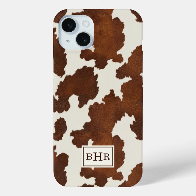 Étui Monogrammé en Cuir de Vache Marron (Verso)