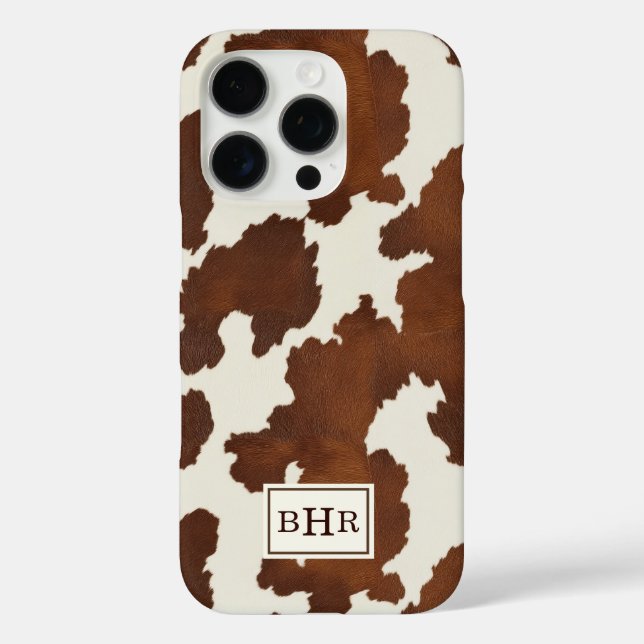 Étui Monogrammé en Cuir de Vache Marron (Verso)