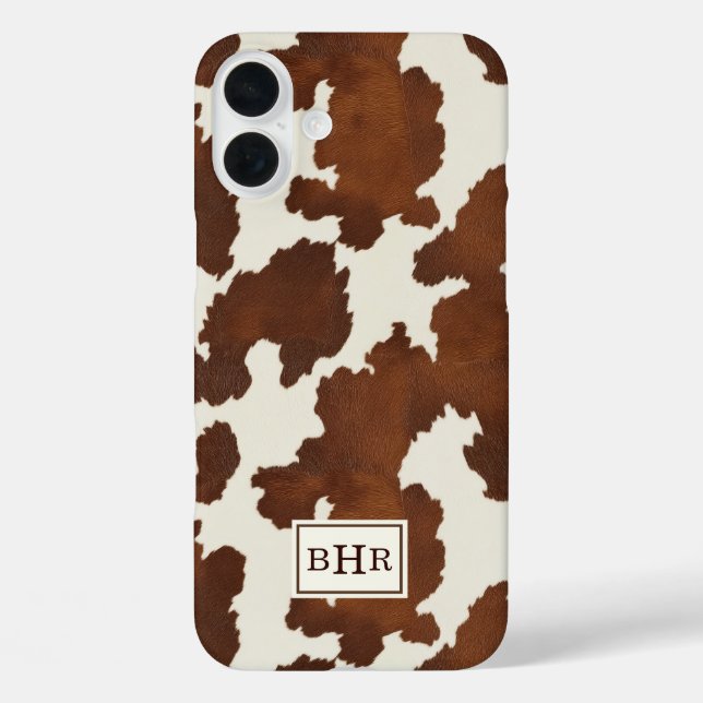 Étui Monogrammé en Cuir de Vache Marron (Verso)
