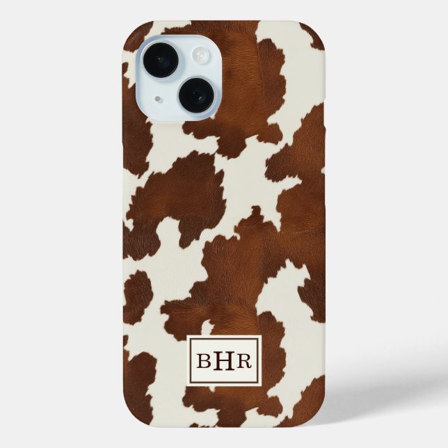 Étui Monogrammé en Cuir de Vache Marron (Verso)