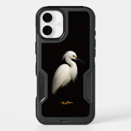 Étui noir 4 Luxe pour iPhone 16 Plus, Aigrette nei