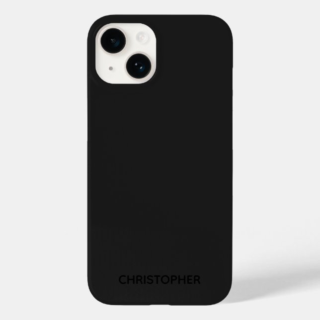 Étui noir personnalisé simple Case-Mate 14 (Verso)