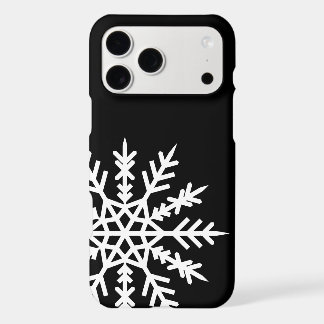 Étui noir pour iPhone avec flocon de neige