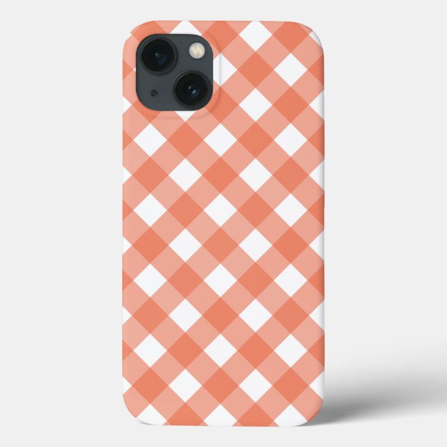 Étui Orange gingham Case-Mate pour iPhone (Verso)