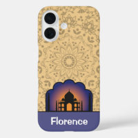 Étui Personnalisé avec Silhouette du Taj Mahal Cas