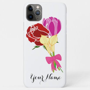 Étui personnalisé. Bouquet de fleurs personnalisé