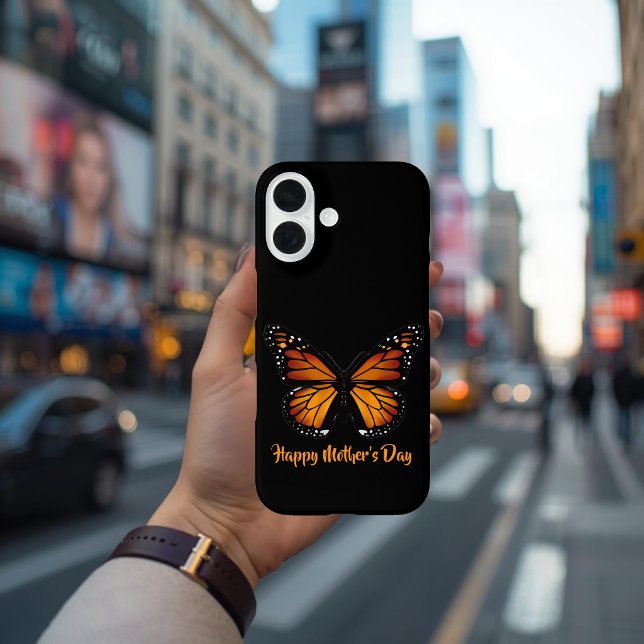Étui personnalisé pour iPhone 16 Papillon Monarque (Créateur téléchargé)