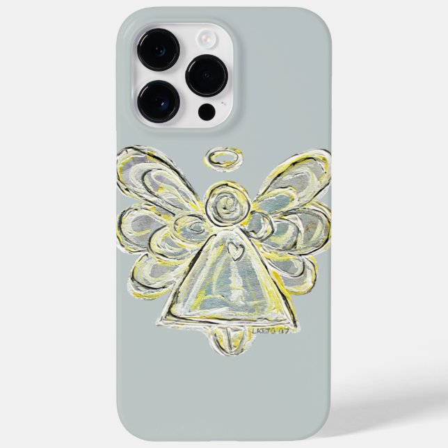 Étui personnalisé pour iPhone Ange Gardien Blanc (Verso)