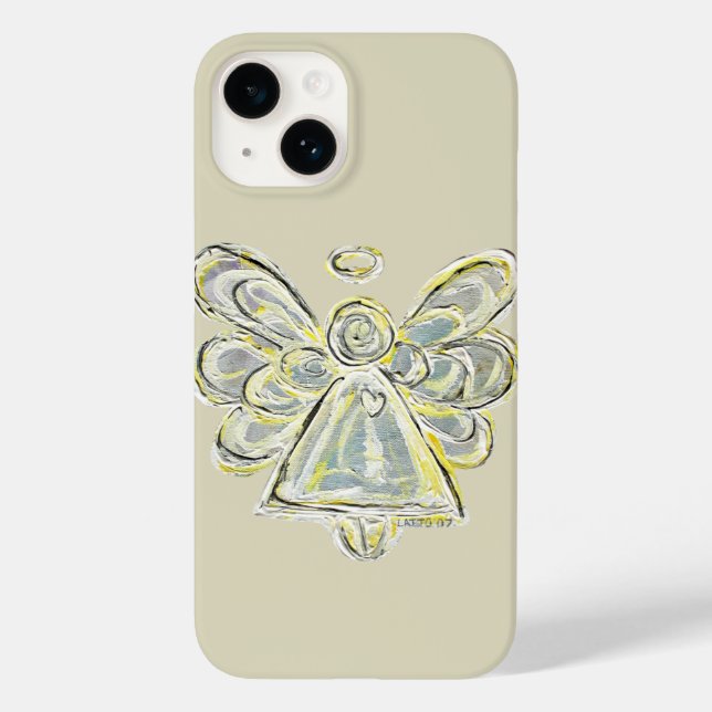 Étui personnalisé pour iPhone avec ange gardien bl (Verso)