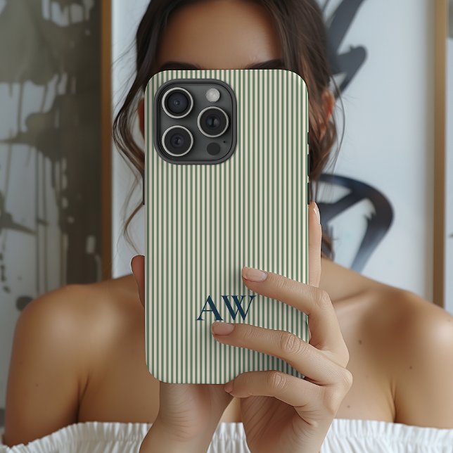 Étui personnalisé pour iPhone avec monogramme, cad (Personalized iPhone Case Bridesmaid Proposal Gift, Custom Name Green iPhone Case Graduation Gift)