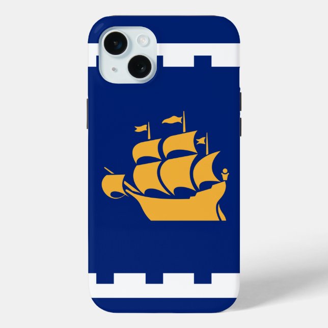 Étui pour Apple iPhone 15 Plus, drapeau de la vill (Verso)