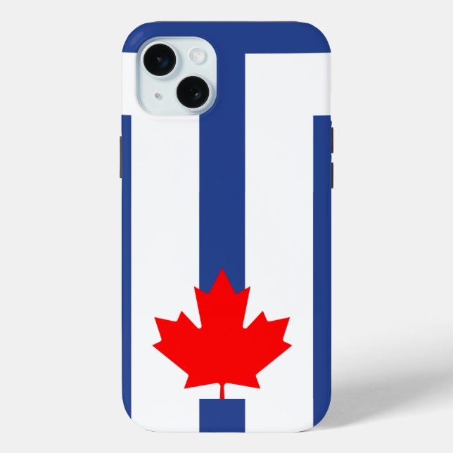 Étui pour Apple iPhone 15 Plus, drapeau de Toronto (Verso)