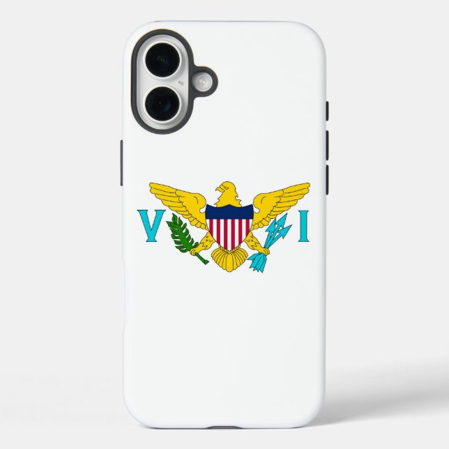 Étui pour Apple iPhone 16 Plus, drapeau des îles V (Verso)