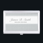 Étui Pour Cartes De Visite Bureau Classique Entreprise Administration Entrepr<br><div class="desc">Élégant d'un marketing, de promotion, de publicité cadeau professionnel pour les affaires, les bureaux et pour un usage personnel. Nom personnalisé, www, motif simple avec des couleurs douces et délicates. Belle entreprise cadeau pour les clients réguliers. Conception personnalisée et simple avec espace pour votre logo. Promotional business fournit des cadeaux...</div>