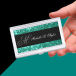 Étui Pour Cartes De Visite Détenteurs De Cartes D'Affaires De Beauté Pour Fem<br><div class="desc">Porte-carte de visite de beauté brillant pour femmes avec un emblème monogramme et de beaux éléments de design de parties scintillant simulé brillant motif sur le devant et avec espace monogramme vous pouvez faire votre propre en ajoutant votre nom, nom de société ou initiales. Conçu pour n'importe quel consultant en...</div>