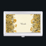 Étui Pour Cartes De Visite Glamour de crème Cheetah Gold & Black Exotic Jungl<br><div class="desc">Titulaire de la carte de glamour de crème Cheetah Gold & Black Exotic Jungle. Customisez avec n'importe quel texte ou laissez-le vide.</div>
