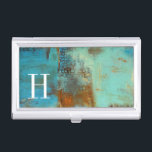 Étui Pour Cartes De Visite Monogramme | Bleu deja<br><div class="desc">Décorations pour la maison</div>