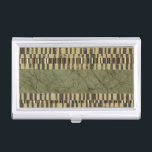 Étui Pour Cartes De Visite Peinture de panneau de Multipatterned<br><div class="desc">Une peinture multipatterned de panneau,  créée par Jennifer Goldberger. Vert-foncé,  brunissez,  bronzage,  blanc et le jaune sont arrosés libéralement dans tout ce travail extraordinaire. Soyez sûr d'obtenir votre copie maintenant !</div>