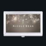 Étui Pour Cartes De Visite Porte-carte d'affaires Sparkor Glitor<br><div class="desc">Porte-carte d'affaires Sparkle Glamor Glittery Glam. Customisez avec n'importe quel texte ou laissez-le vide.</div>