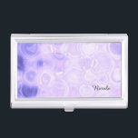 Étui Pour Cartes De Visite Purple Vintage Rétro Glamor Fashion Circle Art<br><div class="desc">Titulaire de carte d'affaires Vintage violet rétro glamour Circle Art. Customisez avec n'importe quel texte ou laissez-le vide.</div>