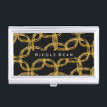 Étui Pour Cartes De Visite Titulaire de carte d'affaires Gold Foil Scribble C<br><div class="desc">Porte-carte d'affaires Gold Foil Circle. Customisez avec n'importe quel texte ou laissez-le vide.</div>