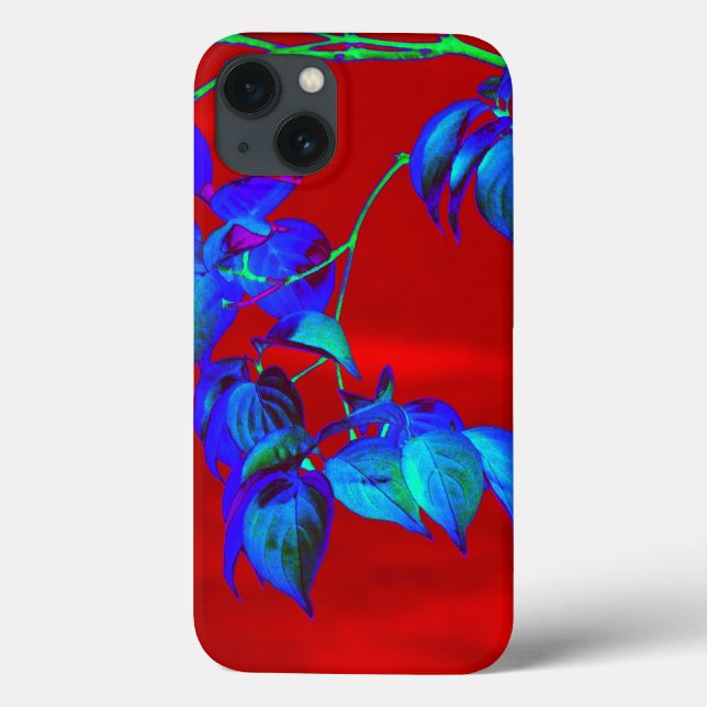 Étui pour iPad Air Red Sky Blue Leaves (Verso)