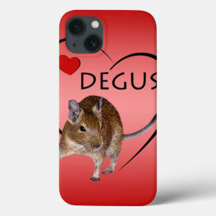 Étui pour iPad Love Degus (Rose/Rouge)