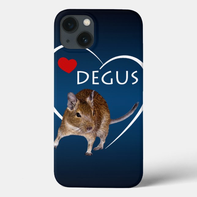 Étui pour iPad Mini Love Degus (Bleu clair/Bleu fo (Verso)