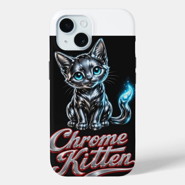 Étui pour Iphone15 Chat Chrome " Kapow" (Verso)