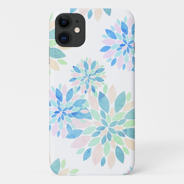 Étui pour iPhone 11 à motifs de fleurs de couleurs (Dos)