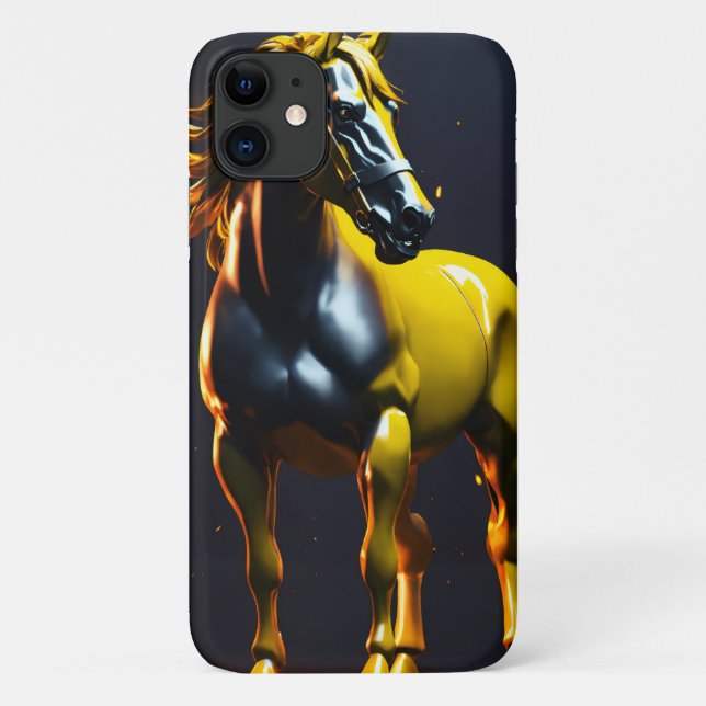Étui pour iPhone 11 avec logo de cheval Barely The (Dos)