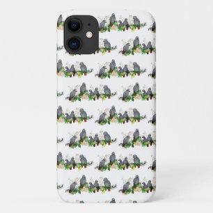 Étui pour iPhone 11 pour soirée de perroquet gris