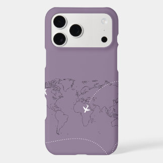 Étui pour iPhone 11 Pro carte du monde lavande