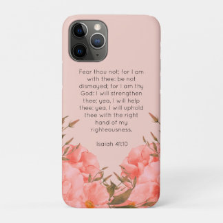 Étui pour iPhone 11 Pro Isaïe 41:10 | Florales ros