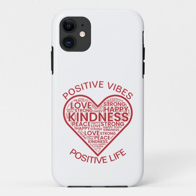 Étui pour iPhone 11 Vibrations Positives Vie Posit (Dos)