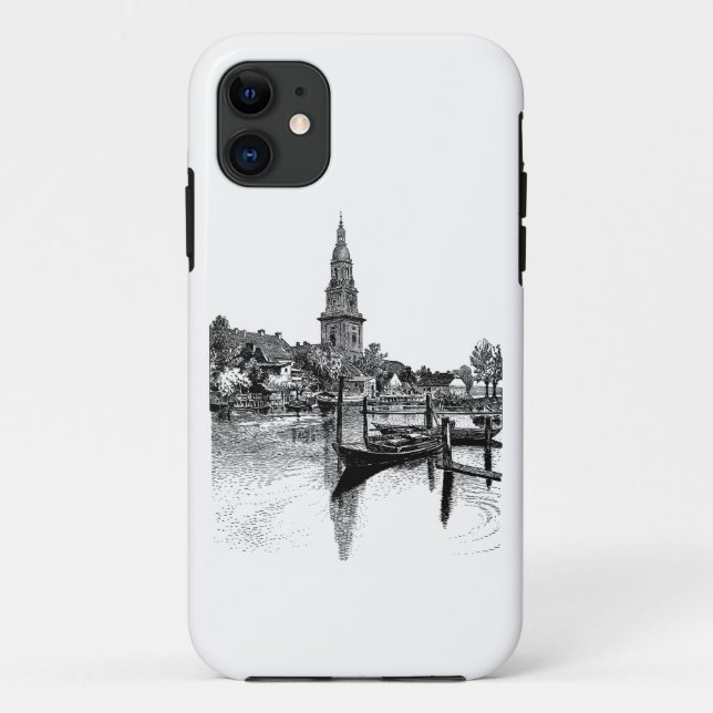 Étui pour iPhone 11 Voie Navigable de Ville Europé (Dos)