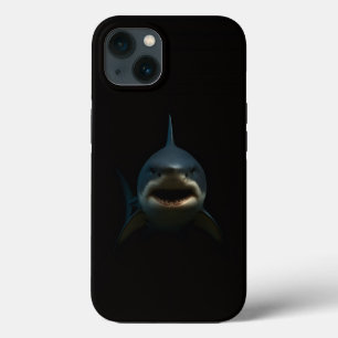 Étui pour iPhone 13 Black 4 Luxe, Grand requin bla