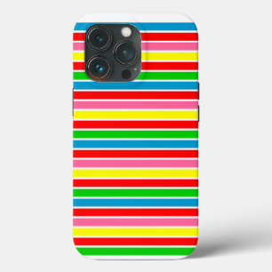 Étui pour IPhone 13 Pro à rayures modernes colorée
