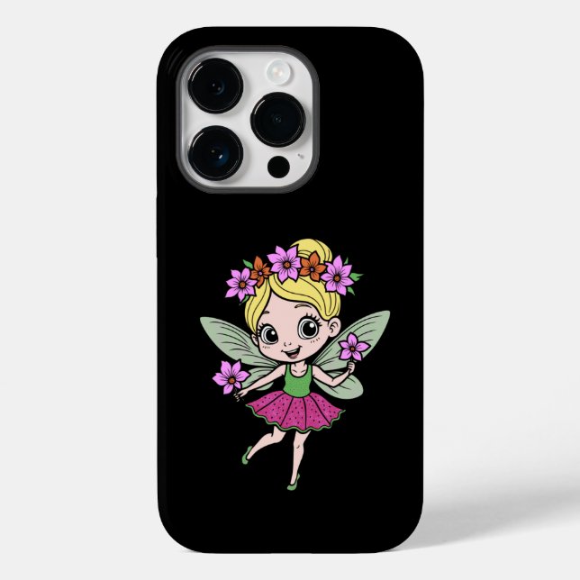 Étui pour iPhone 14 Pro Fée Fleur de Pastèque (Verso)